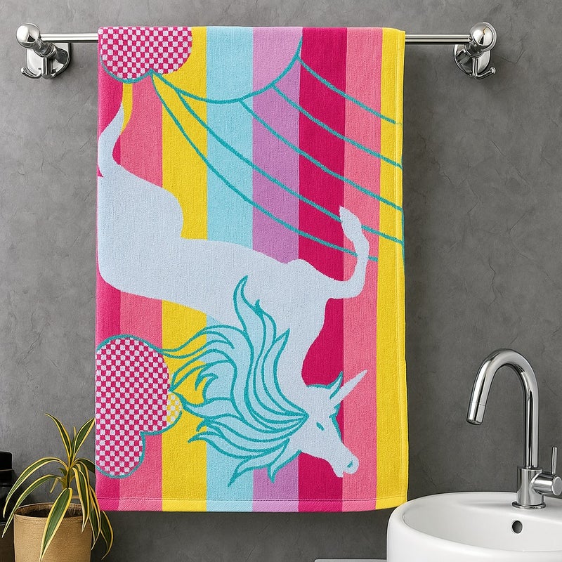 100% Cotton Bath & Beach Towel for Home & Gym | Soft, Absorbent & Quick Dry | Large Bathroom Towel for Men & Women | Durable & Skin-Friendly Fabric